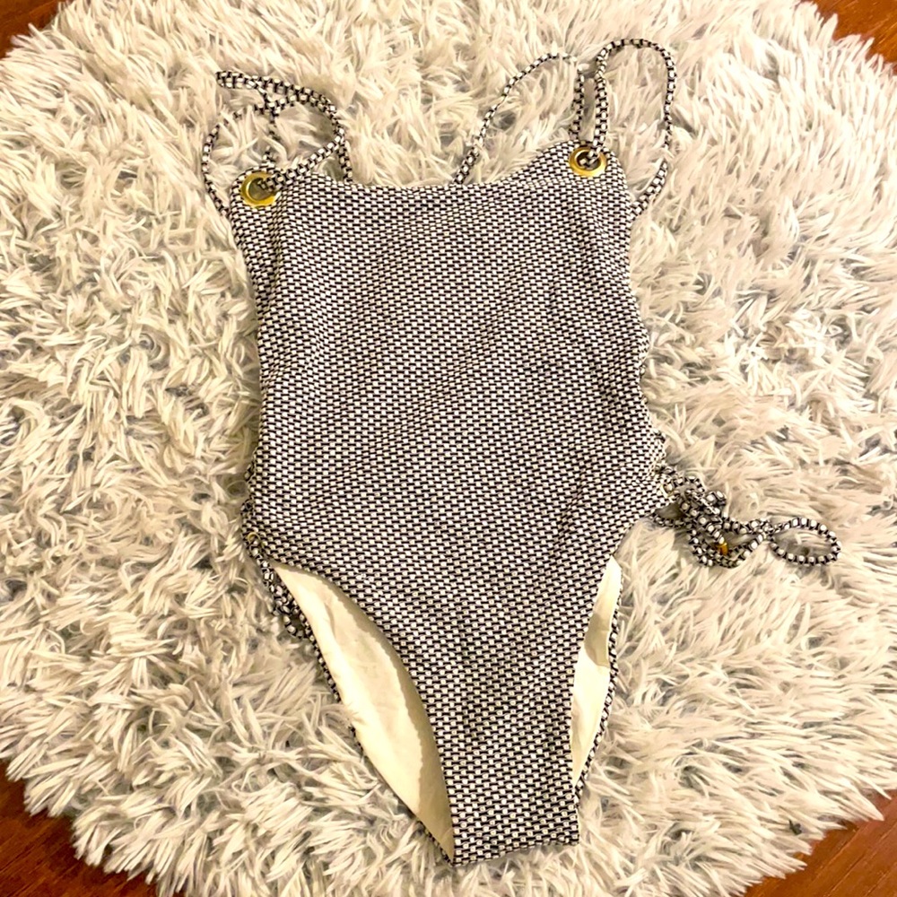 Blue life one piece swim suit size small